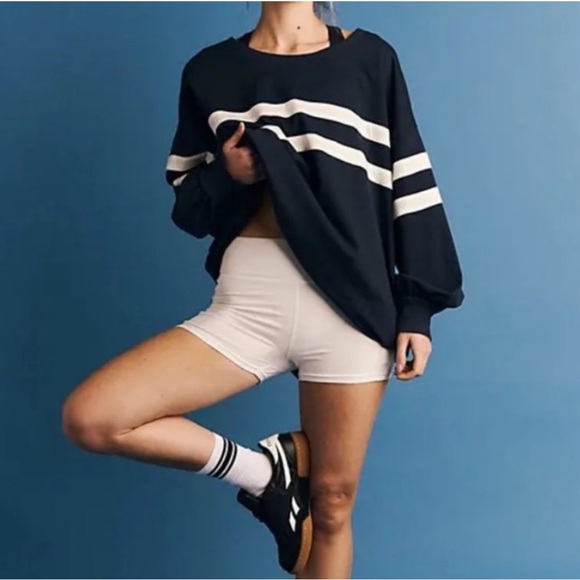 Fp Movement by Free People Post Up Layer Sweater navy combo Top Size Medium - Picture 11 of 11